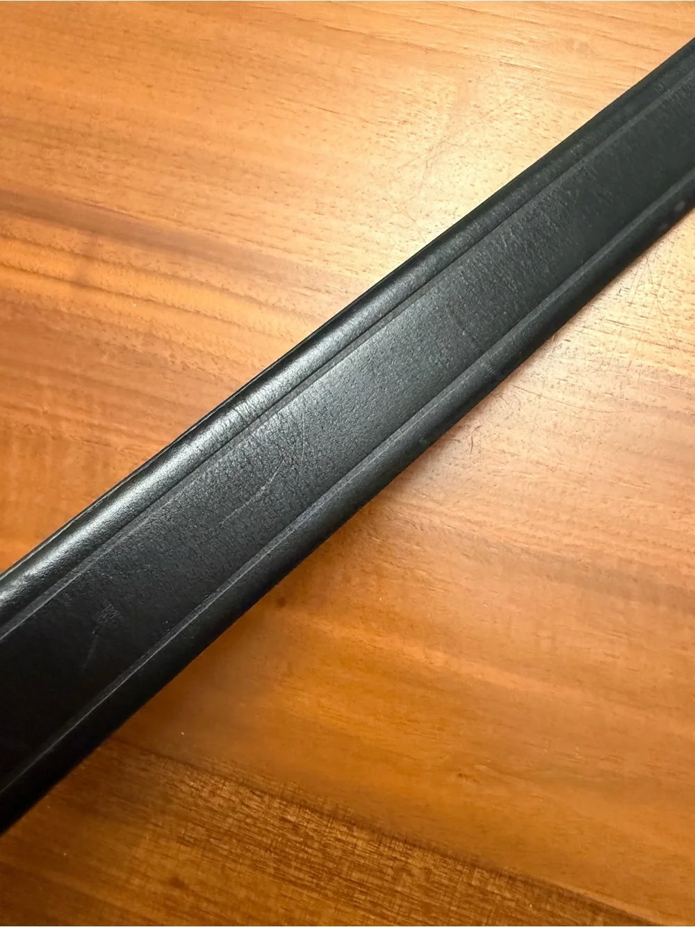 Cole Haan Black Leather Belt with Tan Interior - Size 34